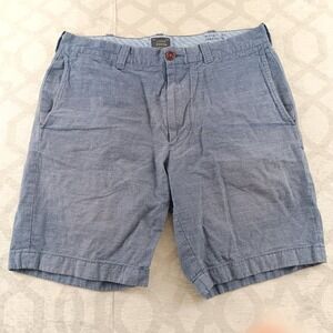 J Crew Stanton Baird Mcnutt Irish Chino Shorts Blue Gingham Mens Size 31